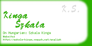 kinga szkala business card